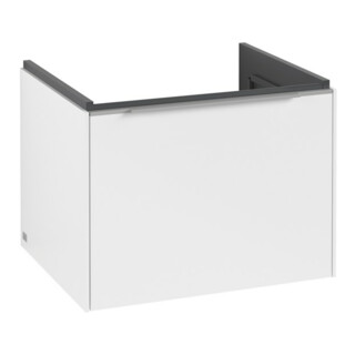 V&B Meuble sous lavabo Subway 3.0 57,2x42,9x47,8cm, avec LED/Gr Alu brillant, P blanc