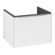 V&B Meuble sous lavabo Subway 3.0 57,2x42,9x47,8cm, avec LED/Gr Alu brillant, P blanc