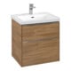 V&B Meuble sous lavabo Subway 3.0 57,2x57,6x47,8cm, alu brillant, sans éclairage-1