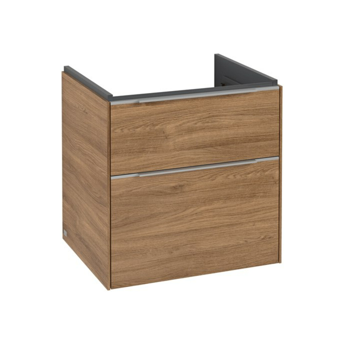 V&B Meuble sous lavabo Subway 3.0 57,2x57,6x47,8cm, alu brillant, sans éclairage