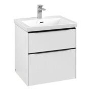 V&B Meuble sous-lavabo Subway 3.0 57,2x57,6x47,8cm, avec LE/Gr avant bleu, P blanc-3