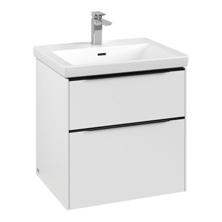 V&B Meuble sous-lavabo Subway 3.0 57,2x57,6x47,8cm, avec LE/Gr avant bleu, P blanc