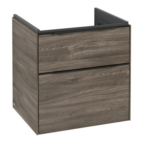 V&B Meuble sous-lavabo Subway 3.0 57,2x57,6x47,8cm, avec LE/Gr avant bleu, st. Oa