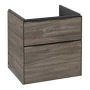 V&B Meuble sous-lavabo Subway 3.0 57,2x57,6x47,8cm, avec LE/Gr avant bleu, st. Oa