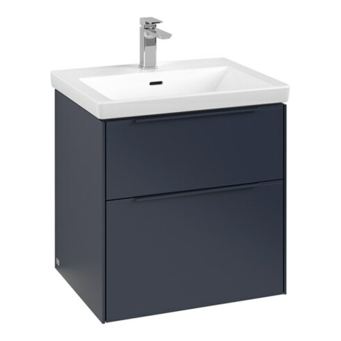V&B Meuble sous lavabo Subway 3.0 57,2x57,6x47,8cm, avec LE/Gr mon., Mar bl.