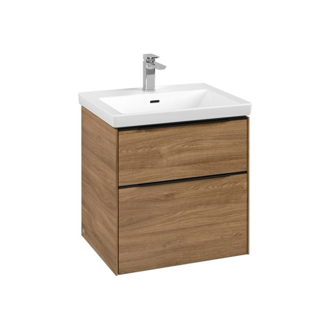 V&B Meuble sous-lavabo Subway 3.0 57,2x57,6x47,8cm, bleu mat, sans poignée