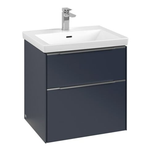 V&B Meuble sous-lavabo Subway 3.0 57,2x57,6x47,8cm, m LE/Gr AL gl, Mar bl.