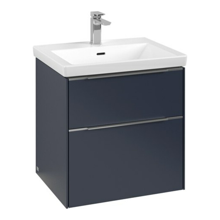 V&B Meuble sous-lavabo Subway 3.0 57,2x57,6x47,8cm, m LE/Gr AL gl, Mar bl.