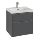 V&B Meuble sous lavabo Subway 3.0 57,2x57,6x47,8cm, m LE/Gr Alu brillant, bleu Oa-1