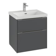 V&B Meuble sous lavabo Subway 3.0 57,2x57,6x47,8cm, m LE/Gr devant bleu, bleu Oa