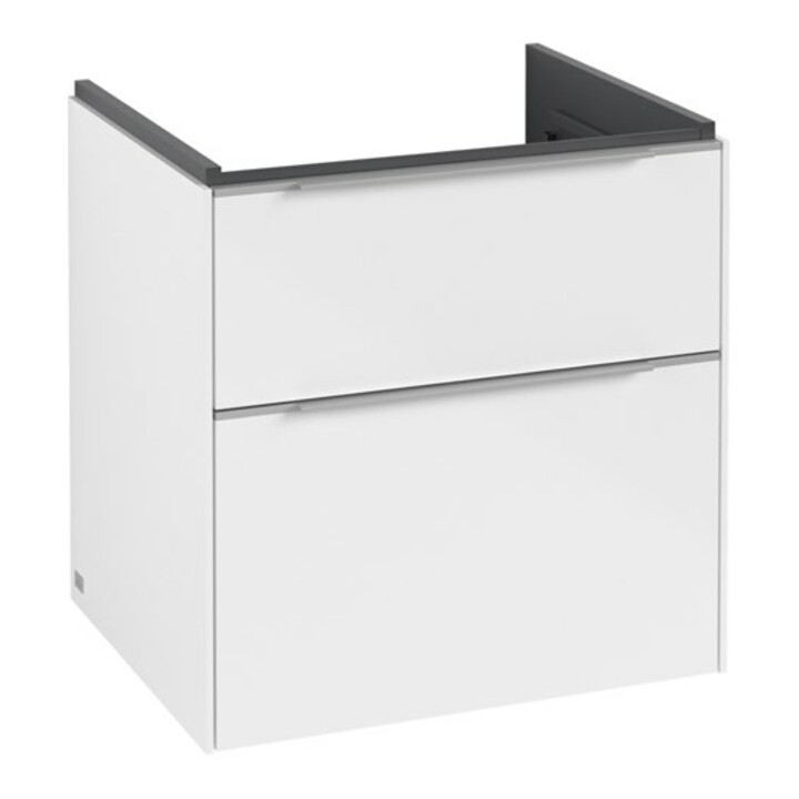 V&B Meuble sous lavabo Subway 3.0 57,2x57,6x47,8cm, o LE/Gr AL g, Bri blanc