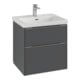 V&B Meuble sous-lavabo Subway 3.0 57,2x57,6x47,8cm, o LE/Gr mon., rouge vin-1