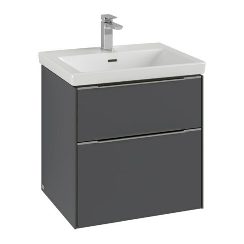 V&B Meuble sous lavabo Subway 3.0 57,2x57,6x47,8cm, sans LE/Gr mon., graphite