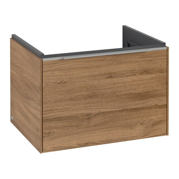 V&B Meuble sous lavabo Subway 3.0 62,2x42,9x47,8cm, alu brillant, sans poignée