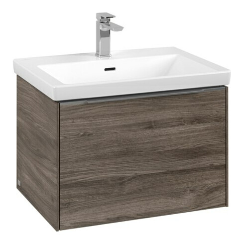 V&B Meuble sous lavabo Subway 3.0 62,2x42,9x47,8cm, alu brillant, sans poignée