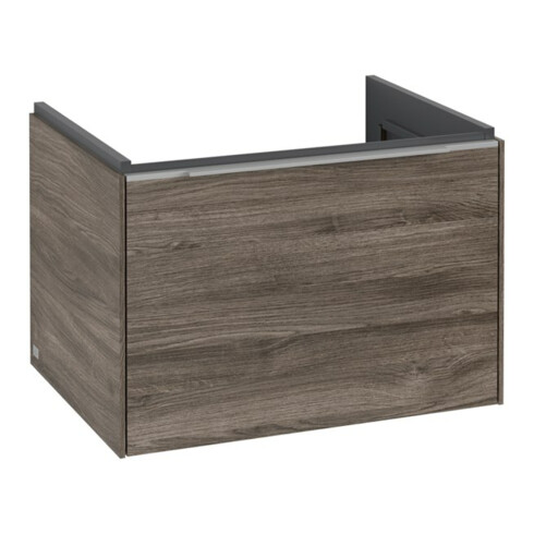 V&B Meuble sous lavabo Subway 3.0 62,2x42,9x47,8cm, alu brillant, sans poignée