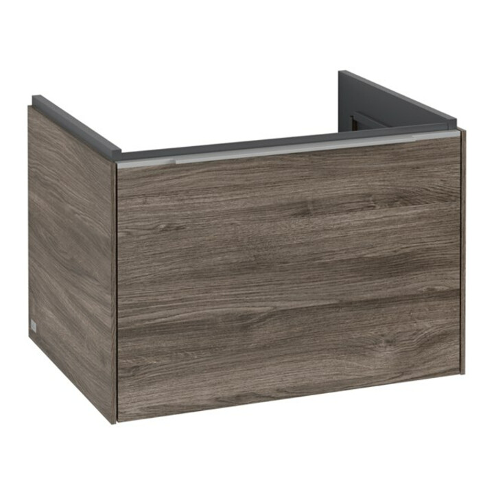 V&B Meuble sous lavabo Subway 3.0 62,2x42,9x47,8cm, alu brillant, sans poignée