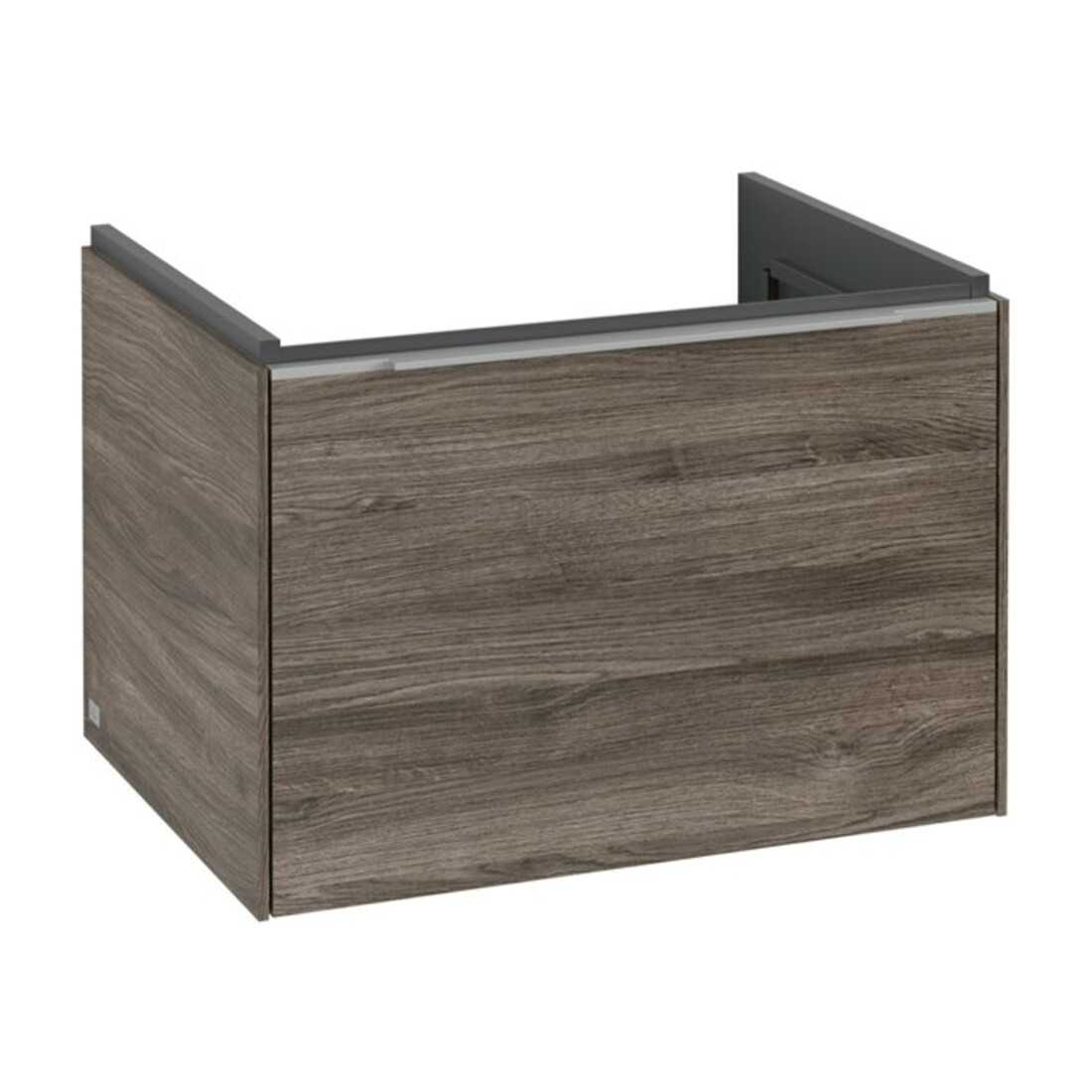V&B Meuble sous lavabo Subway 3.0 62,2x42,9x47,8cm, alu brillant, sans poignée