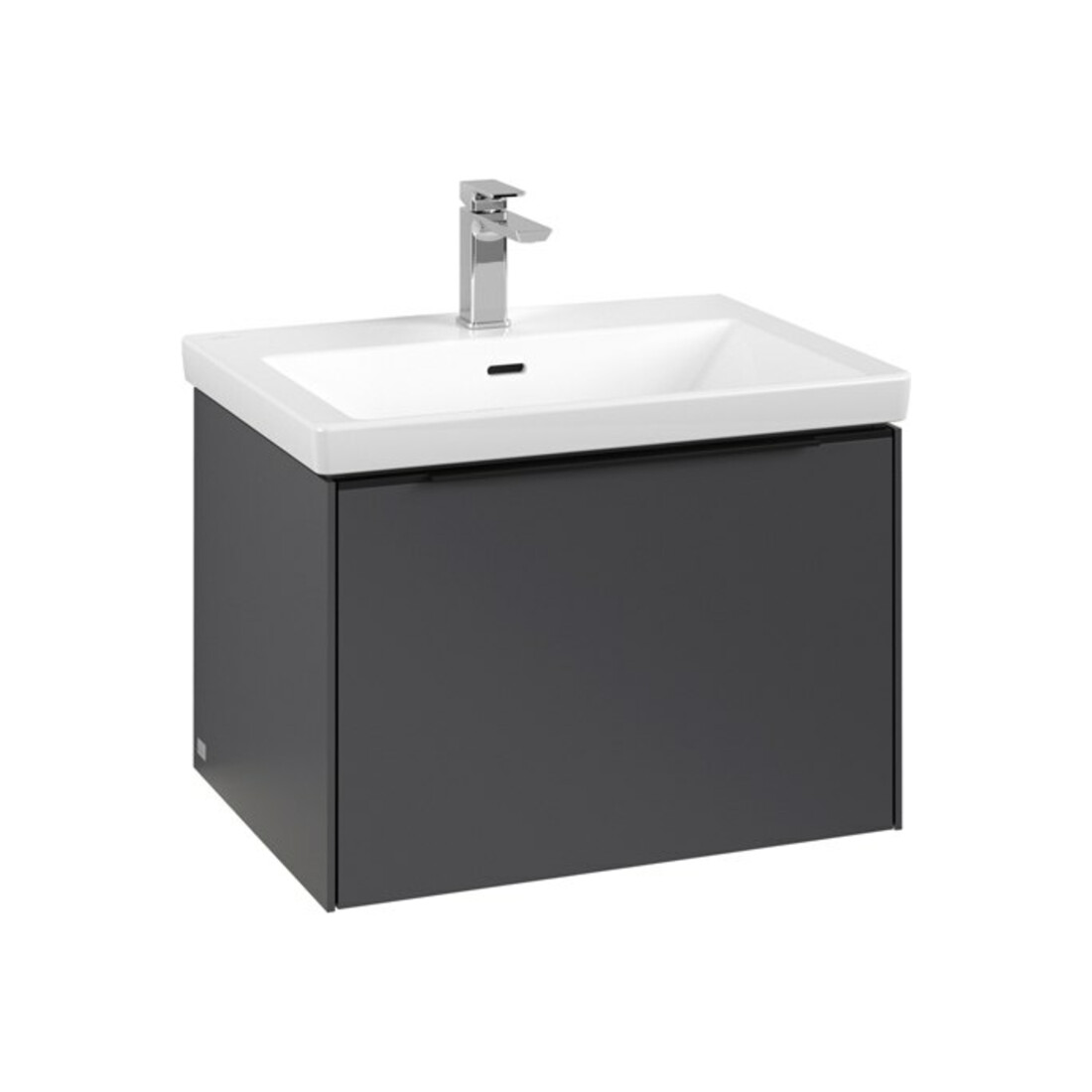 V&B Meuble sous lavabo Subway 3.0 62,2x42,9x47,8cm, avec LE/Gr devant bleu, graph.