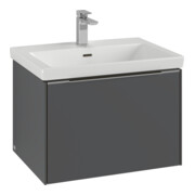 V&B Meuble sous lavabo Subway 3.0 62,2x42,9x47,8cm, m LE/Gr Alu brillant, rouge bordeaux
