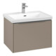 V&B Meuble sous-lavabo Subway 3.0 62,2x42,9x47,8cm, sans LED, alu brillant, Taupe-1