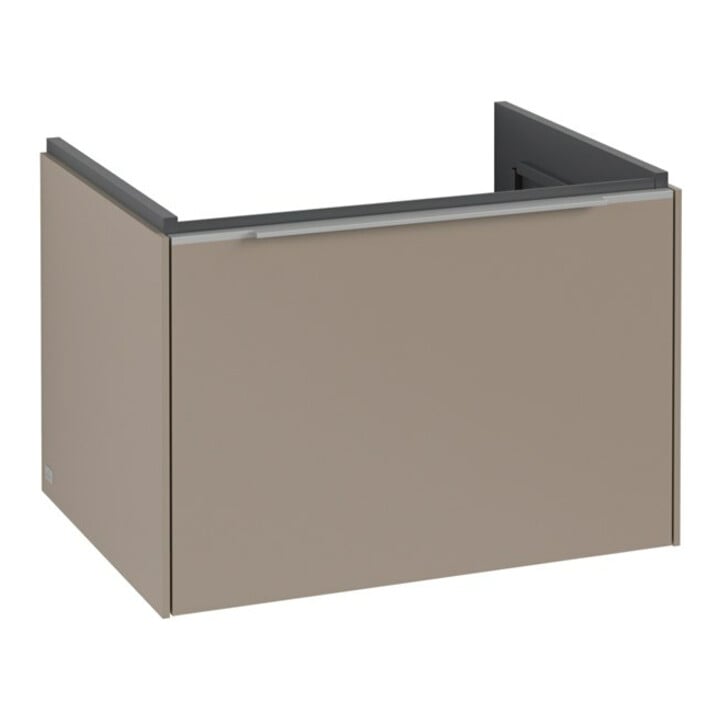 V&B Meuble sous-lavabo Subway 3.0 62,2x42,9x47,8cm, sans LED, alu brillant, Taupe