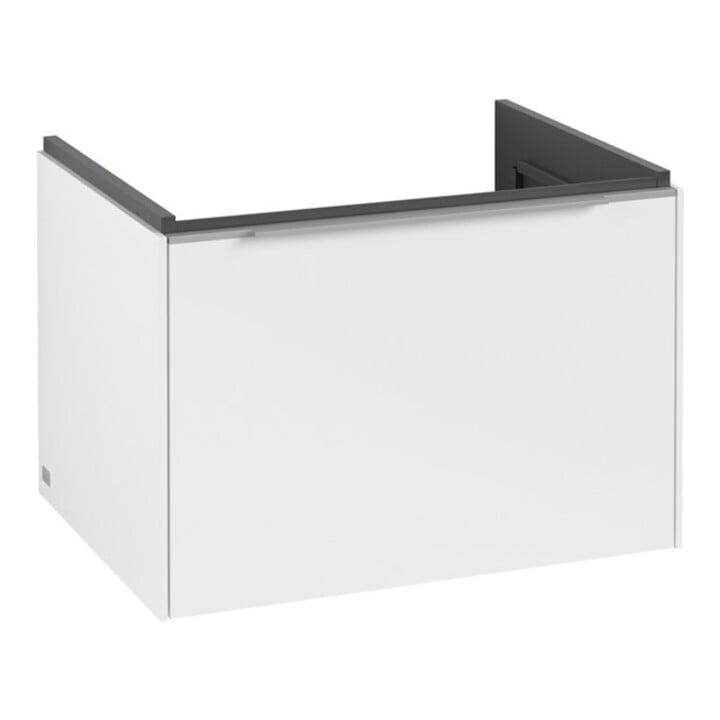 V&B Meuble sous lavabo Subway 3.0 62,2x42,9x47,8cm, sans LED/Gr Alu brillant, P blanc