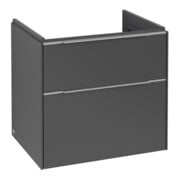 V&B Meuble sous lavabo Subway 3.0 62,2x57,6x47,8cm, alu brillant, graph.