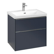 V&B Meuble sous lavabo Subway 3.0 62,2x57,6x47,8cm, m LE/Gr AL brillant, Marbre bleu