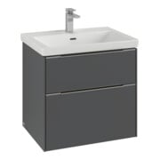 V&B Meuble sous lavabo Subway 3.0 62,2x57,6x47,8cm, sans LE/Gr bleu, vin r