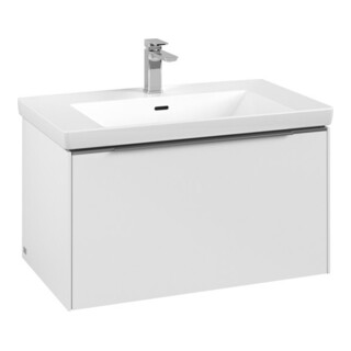 V&B Meuble sous-lavabo Subway 3.0 77,2x42,9x47,8cm, sans LED/Gr Alu brillant, P blanc