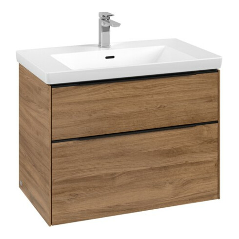 V&B Meuble sous lavabo Subway 3.0 77,2x57,6x47,8 cm, avec LE/Gr devant bleu, Kan Oa