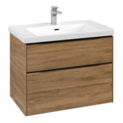 V&B Meuble sous lavabo Subway 3.0 77,2x57,6x47,8 cm, avec LE/Gr devant bleu, Kan Oa-3