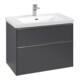 V&B Meuble sous-lavabo Subway 3.0 77,2x57,6x47,8cm, avec LE/Gr Alu brillant, graphite-1
