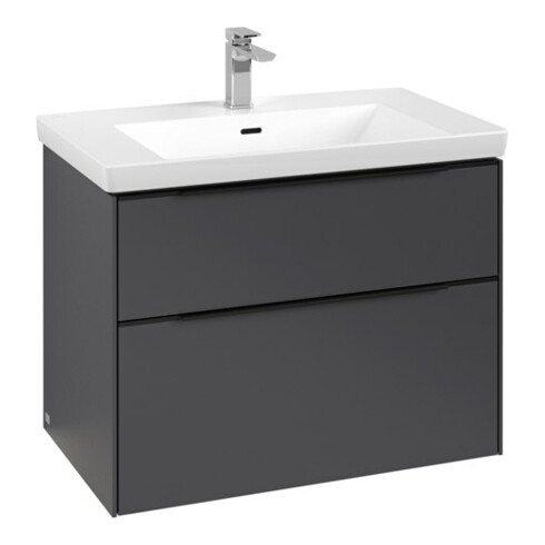 V&B Meuble sous lavabo Subway 3.0 77,2x57,6x47,8cm, avec LE/Gr devant bleu, graphique