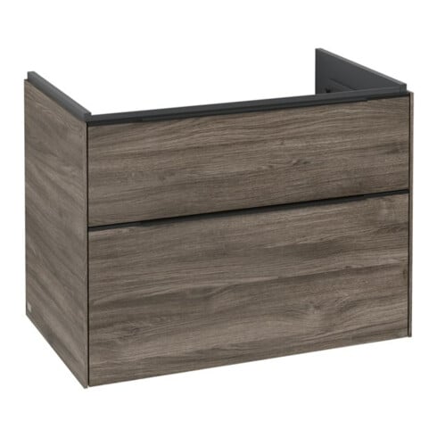V&B Meuble sous lavabo Subway 3.0 77,2x57,6x47,8cm, bleu mat, gauche