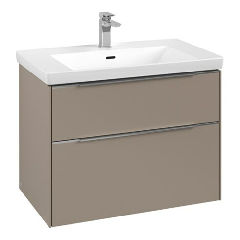 V&B Meuble sous-lavabo Subway 3.0 77,2x57,6x47,8cm, sans LED, aluminium brillant, Tau