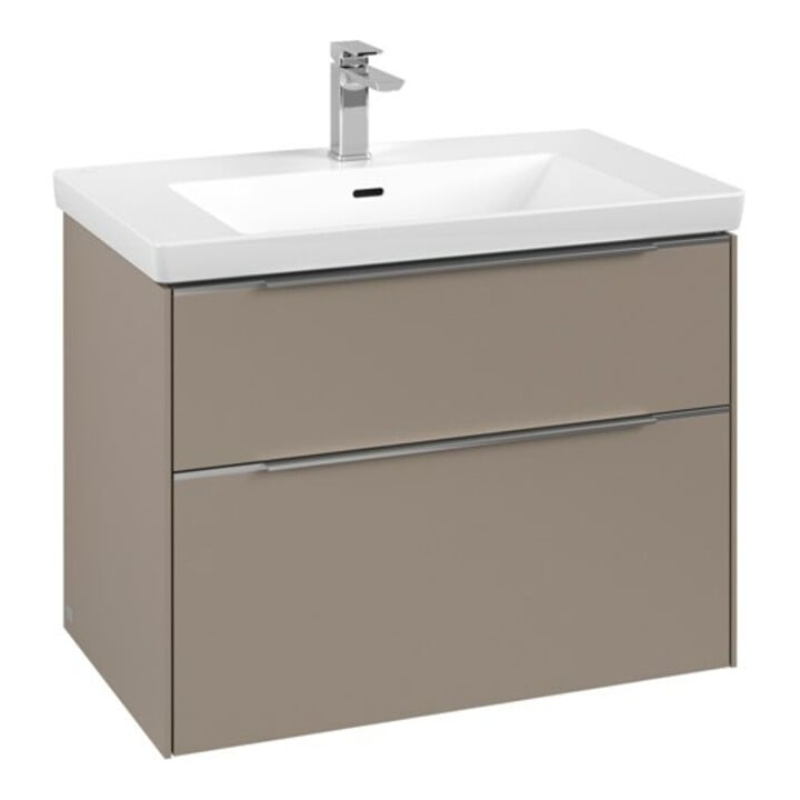 V&B Meuble sous-lavabo Subway 3.0 77,2x57,6x47,8cm, sans LED, aluminium brillant, Tau