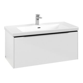 V&B Meuble sous lavabo Subway 3.0 97,3x42,9x47,8cm, avec LE/Gr vo b, Bri blanc