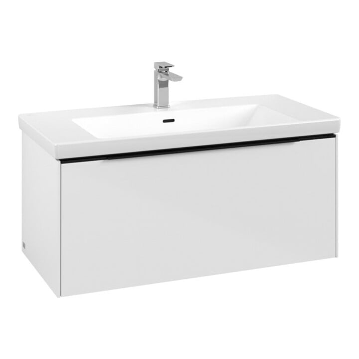 V&B Meuble sous-lavabo Subway 3.0 97,3x42,9x47,8cm, blanc brillant