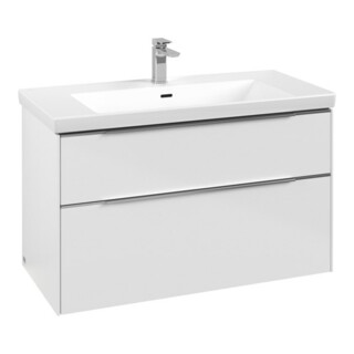 V&B Meuble sous lavabo Subway 3.0 97,3x57,6x47,8 cm, m LE/Gr AL g, Bri blanc