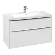 V&B Meuble sous lavabo Subway 3.0 97,3x57,6x47,8 cm, m LE/Gr AL g, Bri blanc