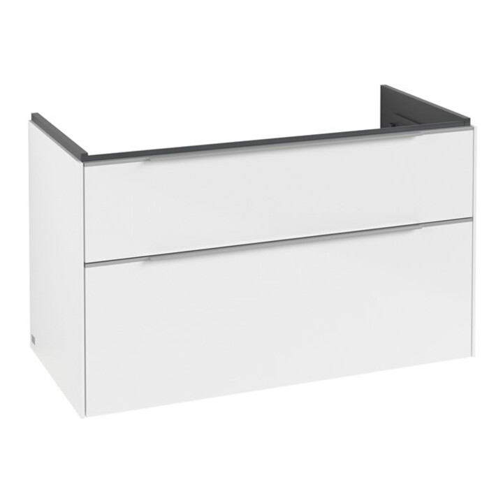 V&B Meuble sous lavabo Subway 3.0 97,3x57,6x47,8 cm, m LE/Gr AL g, Bri blanc