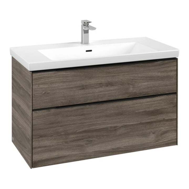 V&B Meuble sous lavabo Subway 3.0 97,3x57,6x47,8cm, bleu, gauche, mat
