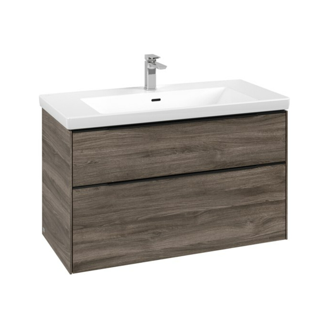 V&B Meuble sous lavabo Subway 3.0 97,3x57,6x47,8cm, bleu, gauche, mat