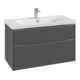 V&B Meuble sous-lavabo Subway 3.0 97,3x57,6x47,8cm, bleu mat, gauche-1