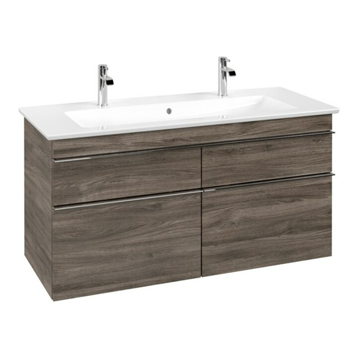 V&B Meuble sous lavabo Venticello 115,3x59x50,2 cm, poignée chrome, chêne pierre