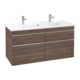 V&B Meuble sous lavabo VENTICELLO 115,3x59x50,2cm, chromé, chêne Arizona-4