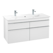 V&B Meuble sous lavabo Venticello 115,3x59x50,2cm, poignée chrome, blanc mat