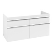 V&B Meuble sous lavabo Venticello 115,3x59x50,2cm, poignée chrome, blanc mat-3